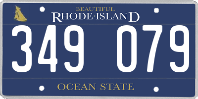 RI license plate 349079