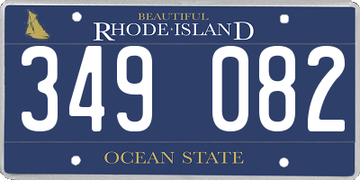 RI license plate 349082