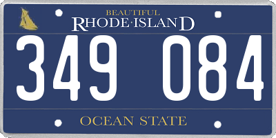 RI license plate 349084