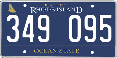 RI license plate 349095