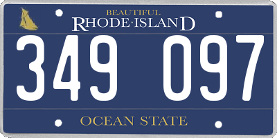RI license plate 349097