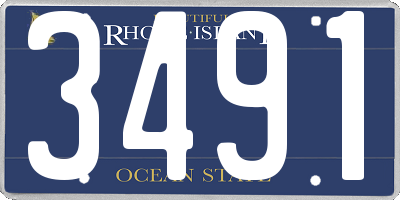 RI license plate 3491
