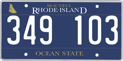 RI license plate 349103