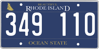 RI license plate 349110