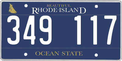 RI license plate 349117