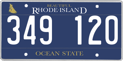RI license plate 349120