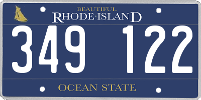 RI license plate 349122