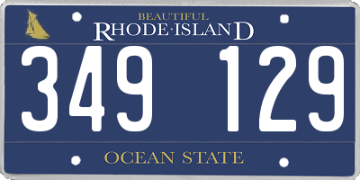RI license plate 349129