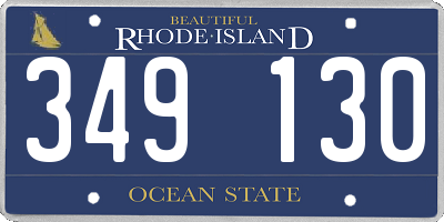 RI license plate 349130