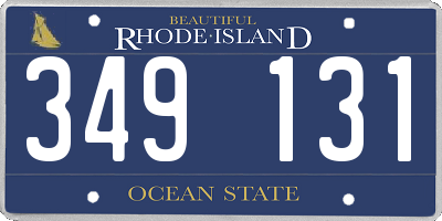 RI license plate 349131