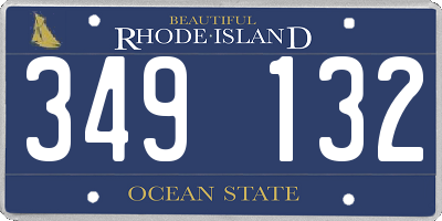 RI license plate 349132
