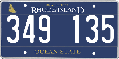 RI license plate 349135