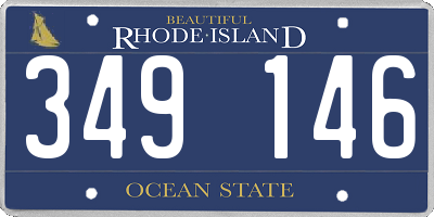 RI license plate 349146