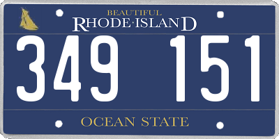 RI license plate 349151
