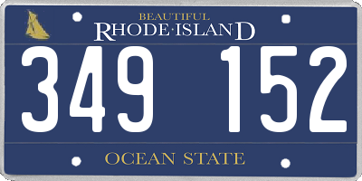 RI license plate 349152