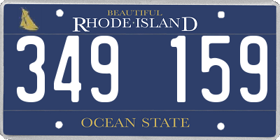 RI license plate 349159