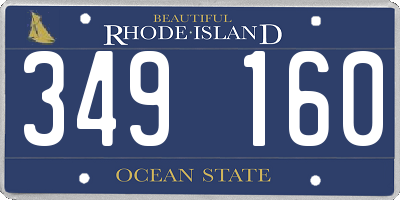 RI license plate 349160