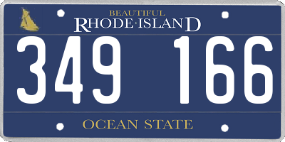 RI license plate 349166