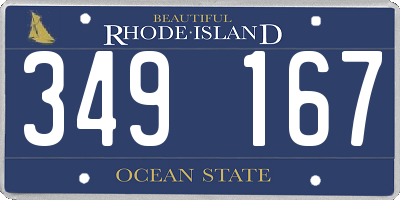 RI license plate 349167