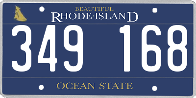 RI license plate 349168