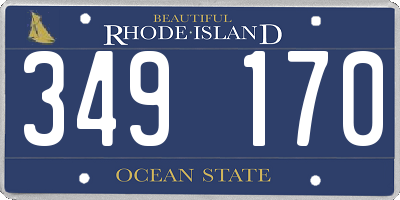 RI license plate 349170