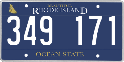 RI license plate 349171