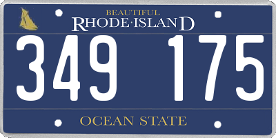 RI license plate 349175