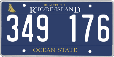RI license plate 349176