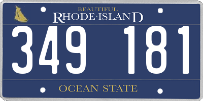 RI license plate 349181