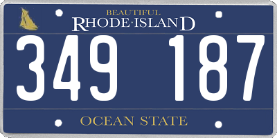 RI license plate 349187