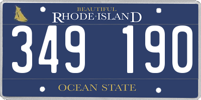 RI license plate 349190