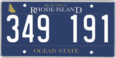 RI license plate 349191