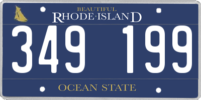 RI license plate 349199