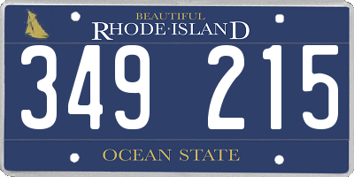 RI license plate 349215