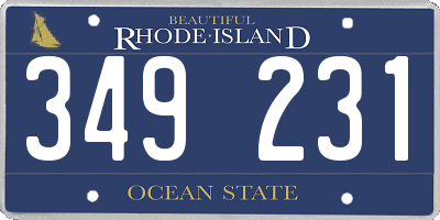 RI license plate 349231