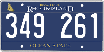 RI license plate 349261