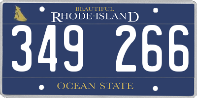 RI license plate 349266