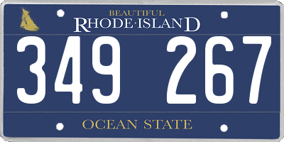 RI license plate 349267