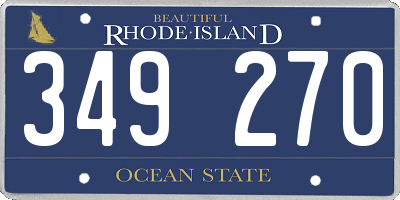 RI license plate 349270