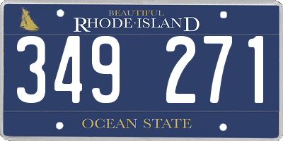 RI license plate 349271