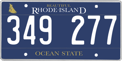 RI license plate 349277