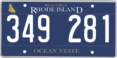RI license plate 349281