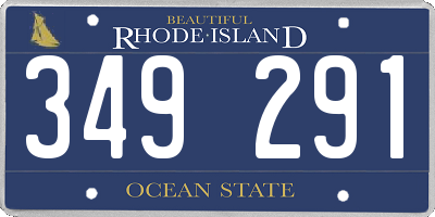 RI license plate 349291