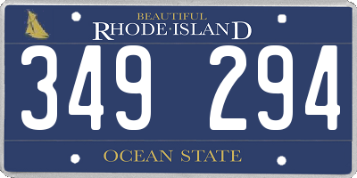 RI license plate 349294