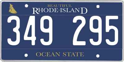RI license plate 349295