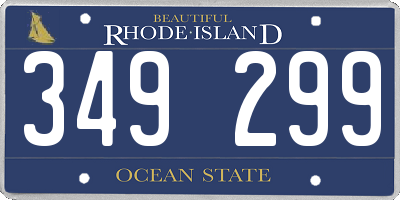 RI license plate 349299