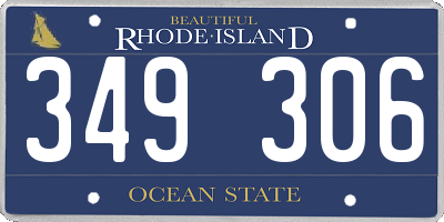 RI license plate 349306