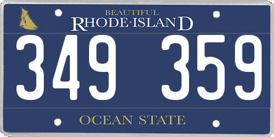 RI license plate 349359