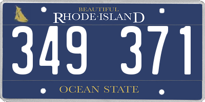 RI license plate 349371