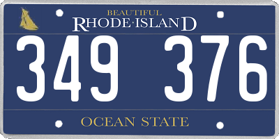 RI license plate 349376